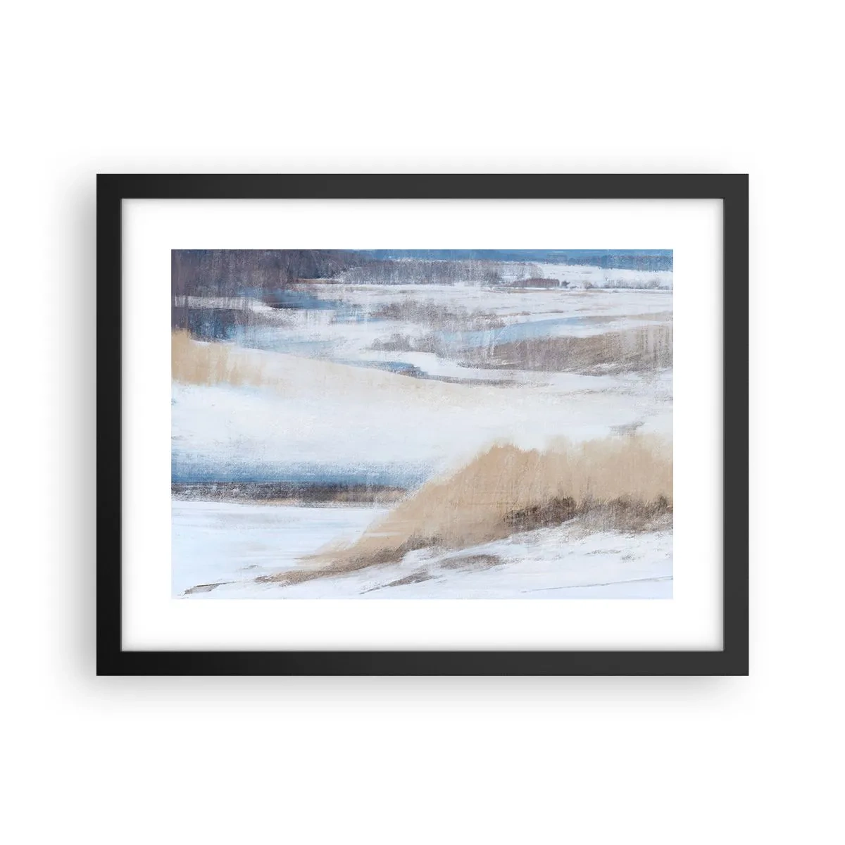 Affiche dans un cadre noir - Poster - Composition hivernale - 40x30 cm