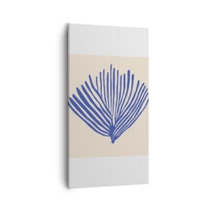 Impression sur toile - Image sur toile - Éventail bleu - 55x100 cm