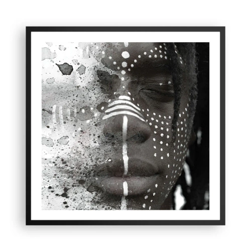 Affiche dans un cadre noir - Poster - Découvrez l'esprit primal - 60x60 cm