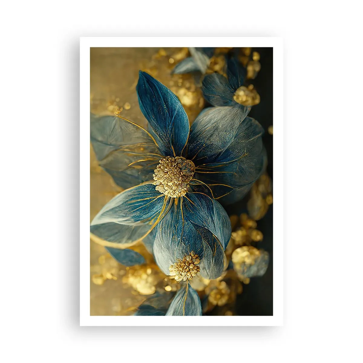 Affiche - Poster - Fleurir avec de l'or - 70x100 cm