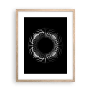 Affiche dans un chêne clair - Poster - Soleil noir - 40x50 cm