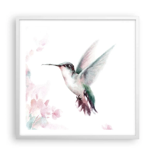 Affiche dans un cadre blanc - Poster - Immortalisé dans un battement - 60x60 cm