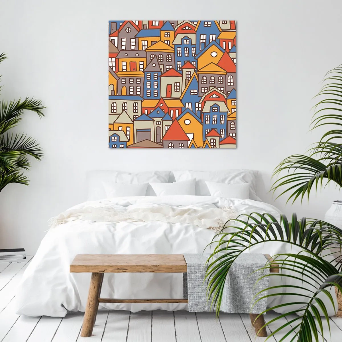 Impression sur toile - Image sur toile - Derrière la maison, une maison - 50x50 cm