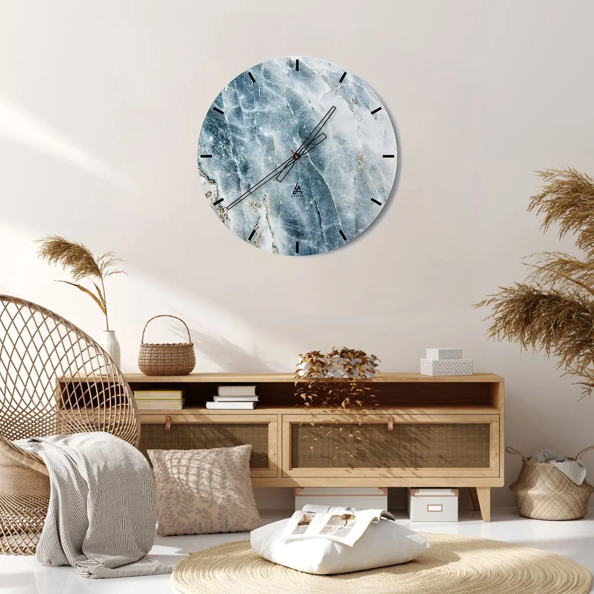 Horloge murale - Pendule murale - Monde de glace - 30x30 cm