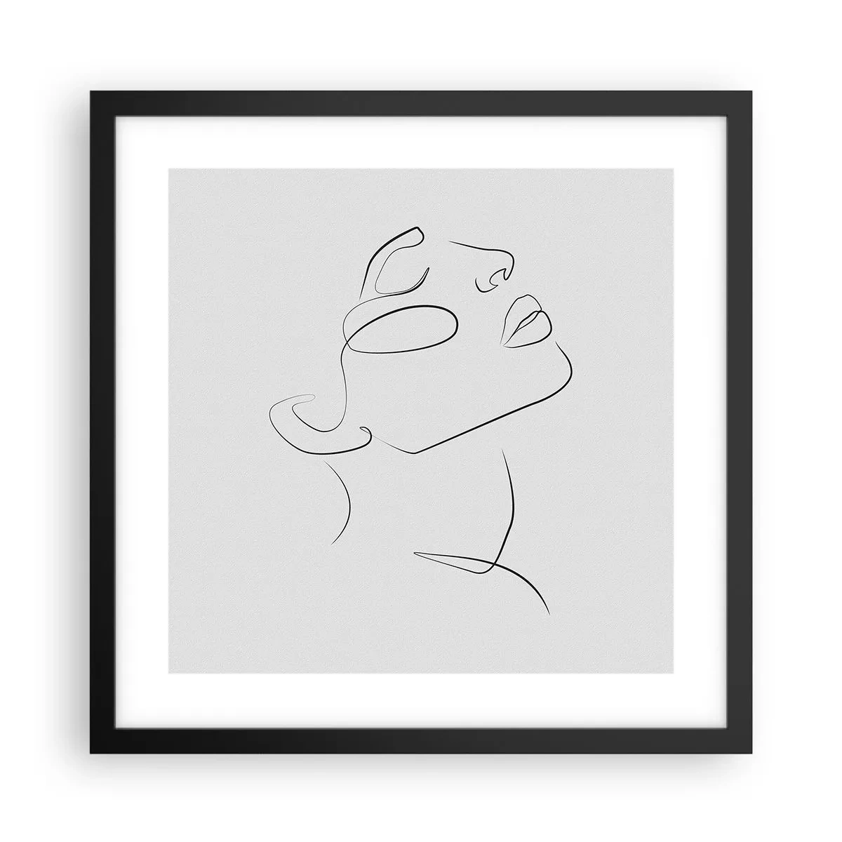 Affiche dans un cadre noir - Poster - Méandre du rêve - 40x40 cm