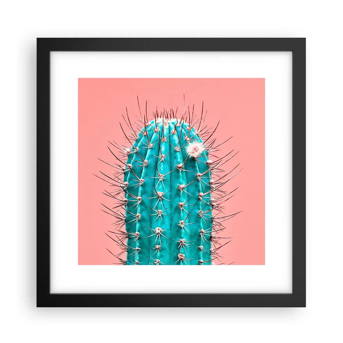 Affiche dans un cadre noir - Poster - Juste regarde - 30x30 cm