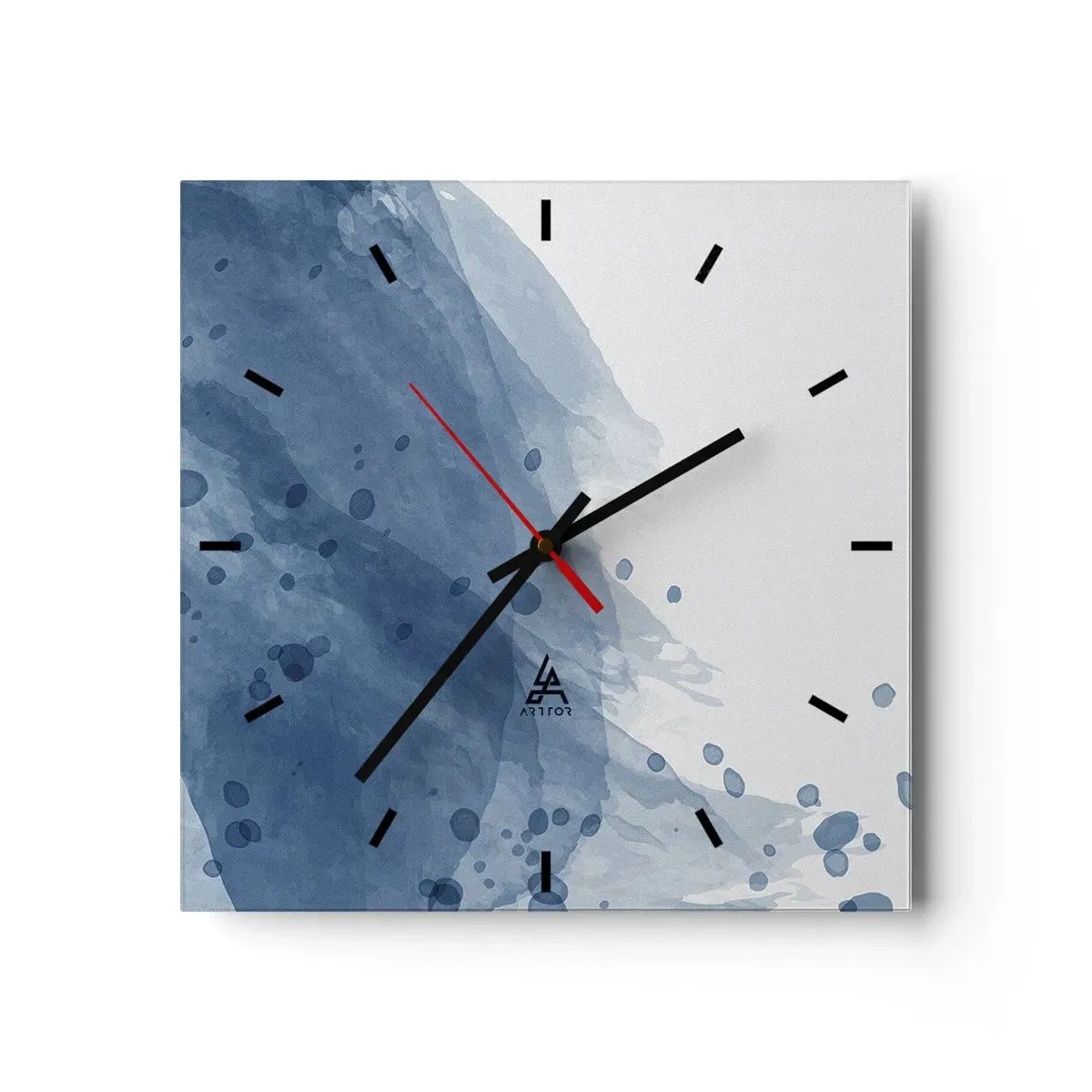 Horloge murale - Pendule murale - Tulle bleu - 40x40 cm