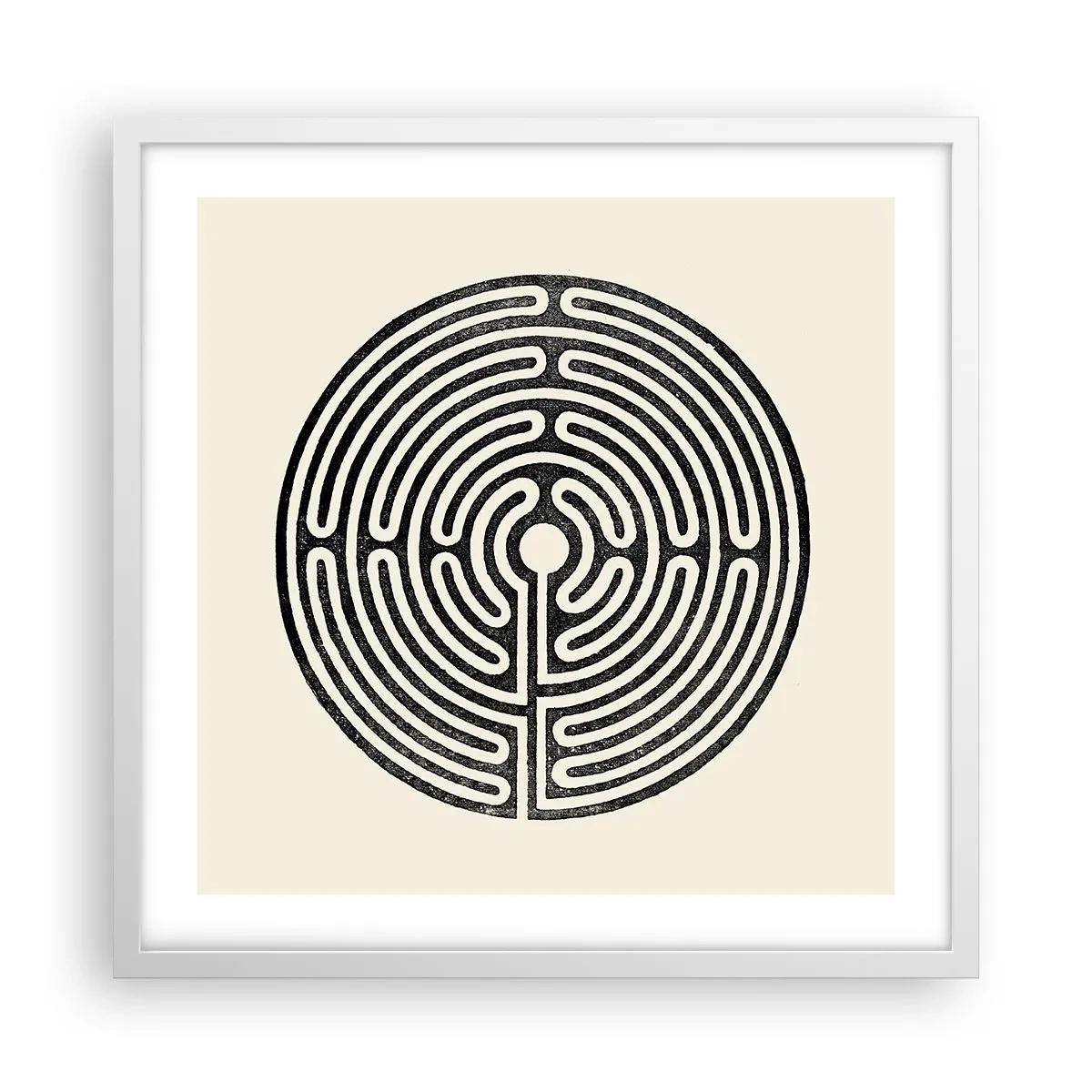 Affiche dans un cadre blanc - Poster - Ordre mystérieux - 50x50 cm