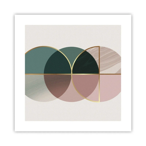 Affiche - Poster - Cercles après cercles - 40x40 cm