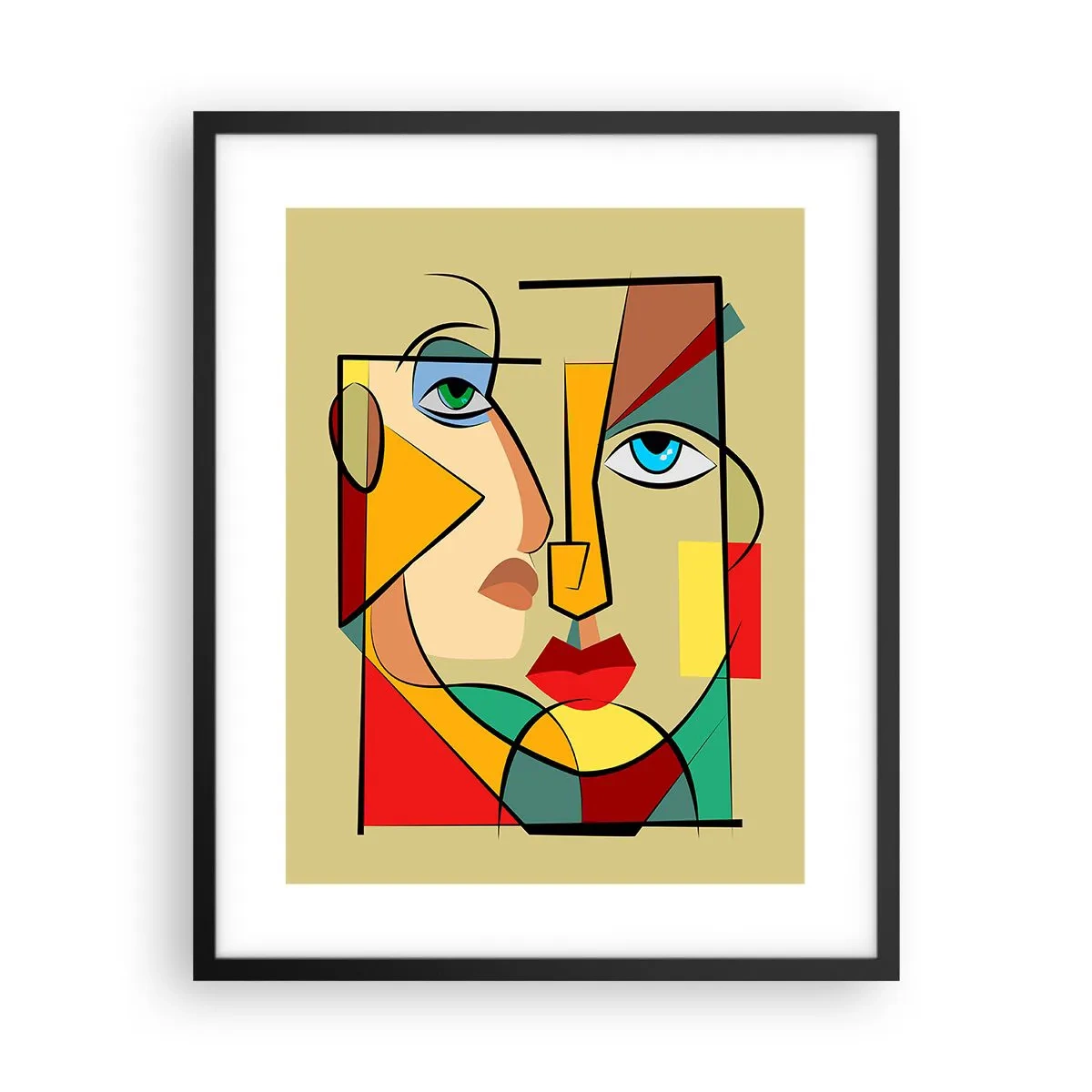 Affiche dans un cadre noir - Poster - Paire assortie - 40x50 cm