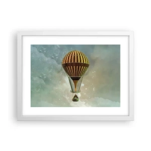 Affiche dans un cadre blanc - Poster - Vols pionniers - 40x30 cm