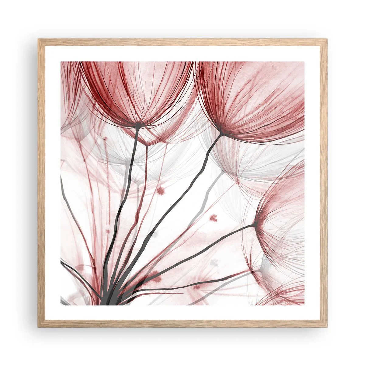 Affiche dans un chêne clair - Poster - Avant le départ - 60x60 cm