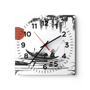 Horloge murale - Pendule murale - Après-midi asiatique - 30x30 cm