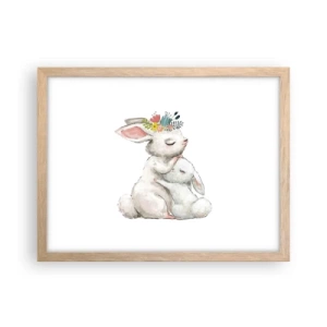 Affiche dans un chêne clair - Poster - Maman irremplaçable - 40x30 cm