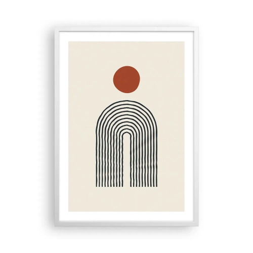 Affiche dans un cadre blanc - Poster - Le magnétisme des formes et des couleurs - 50x70 cm