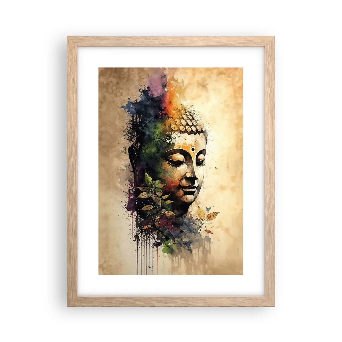 Affiche dans un chêne clair - Poster - Namasté ! - 30x40 cm