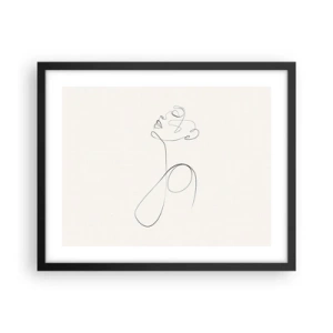 Affiche dans un cadre noir - Poster - En boucle dans les rêves - 50x40 cm