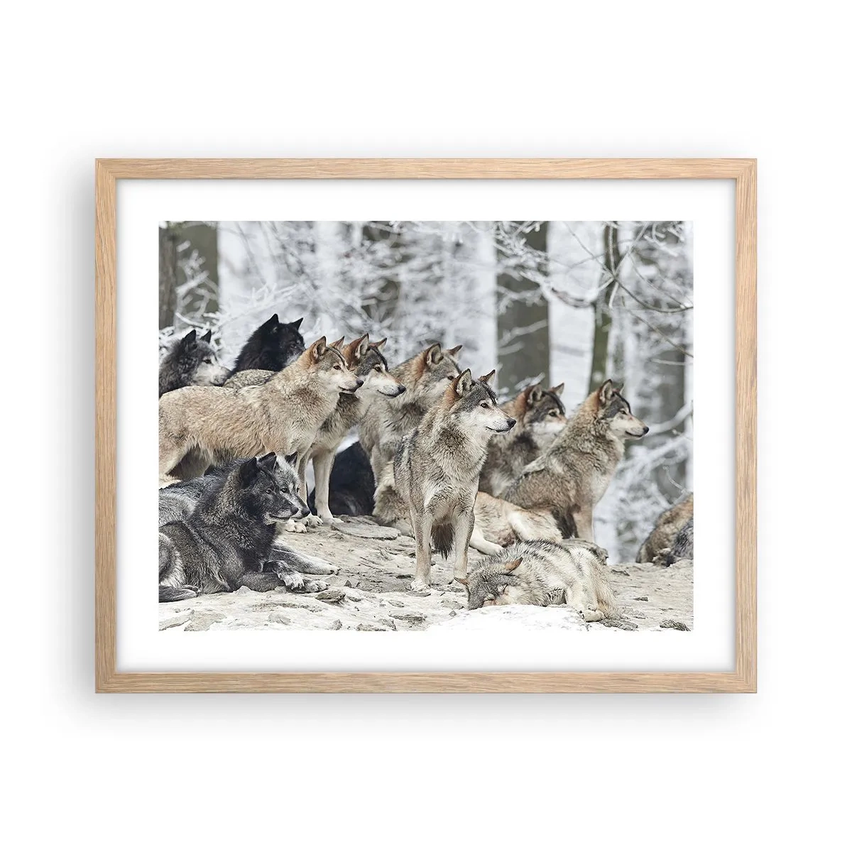 Affiche dans un chêne clair - Poster - Famille et amis - 50x40 cm