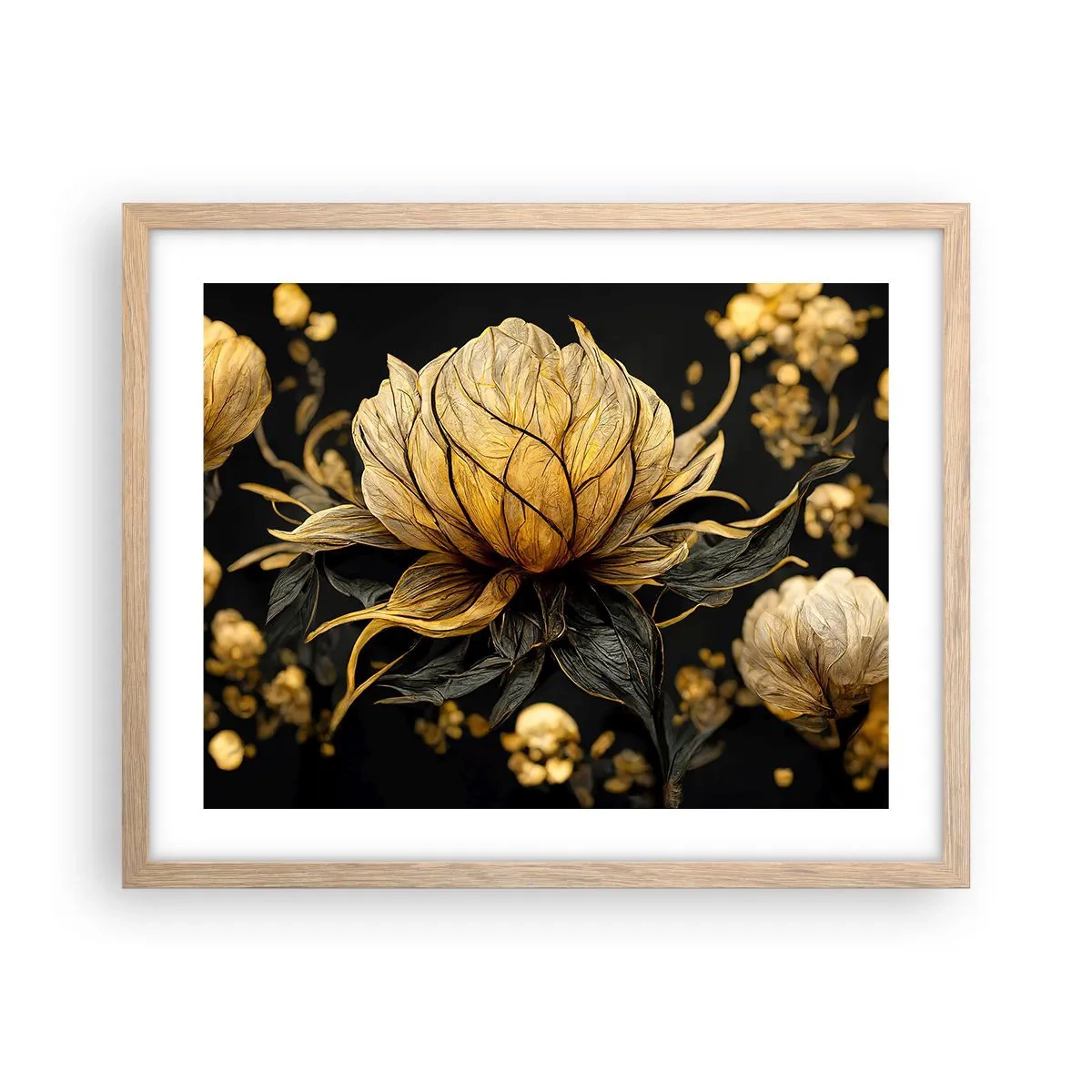 Affiche dans un chêne clair - Poster - Fragilité subtile - 50x40 cm