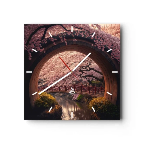 Horloge murale - Pendule murale - Printemps japonais - 40x40 cm