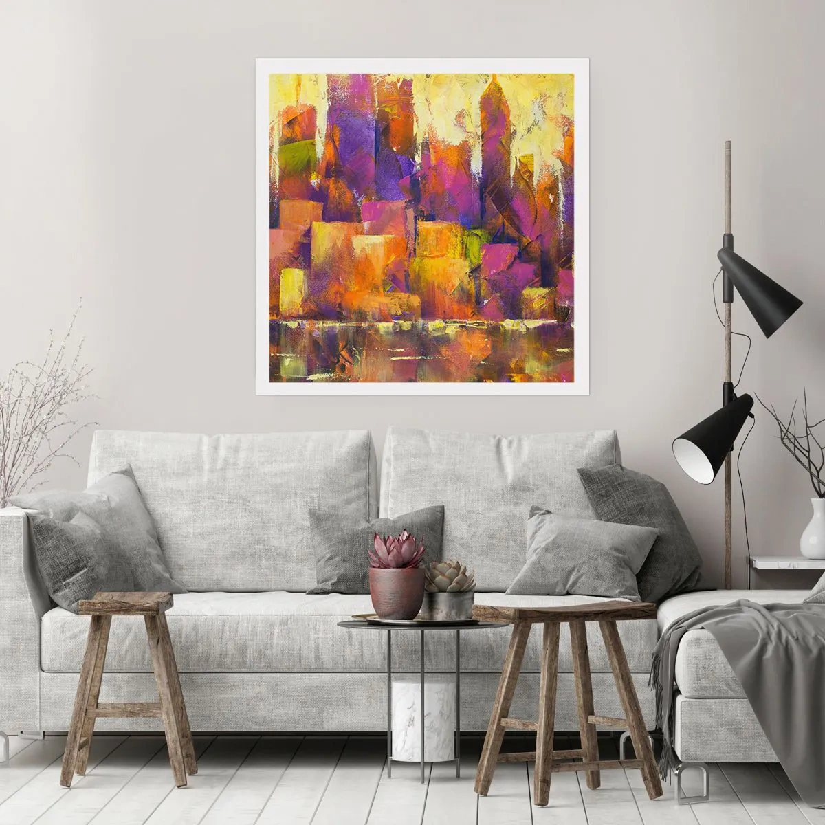 Affiche - Poster - Composition métropolitaine - 40x40 cm