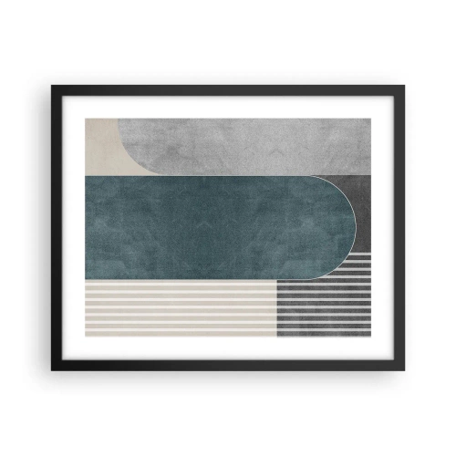 Affiche dans un cadre noir - Poster - Composition de niveaux - 50x40 cm