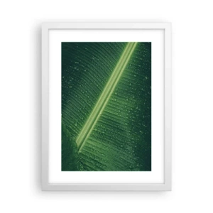Affiche dans un cadre blanc - Poster - Structure de vert - 30x40 cm
