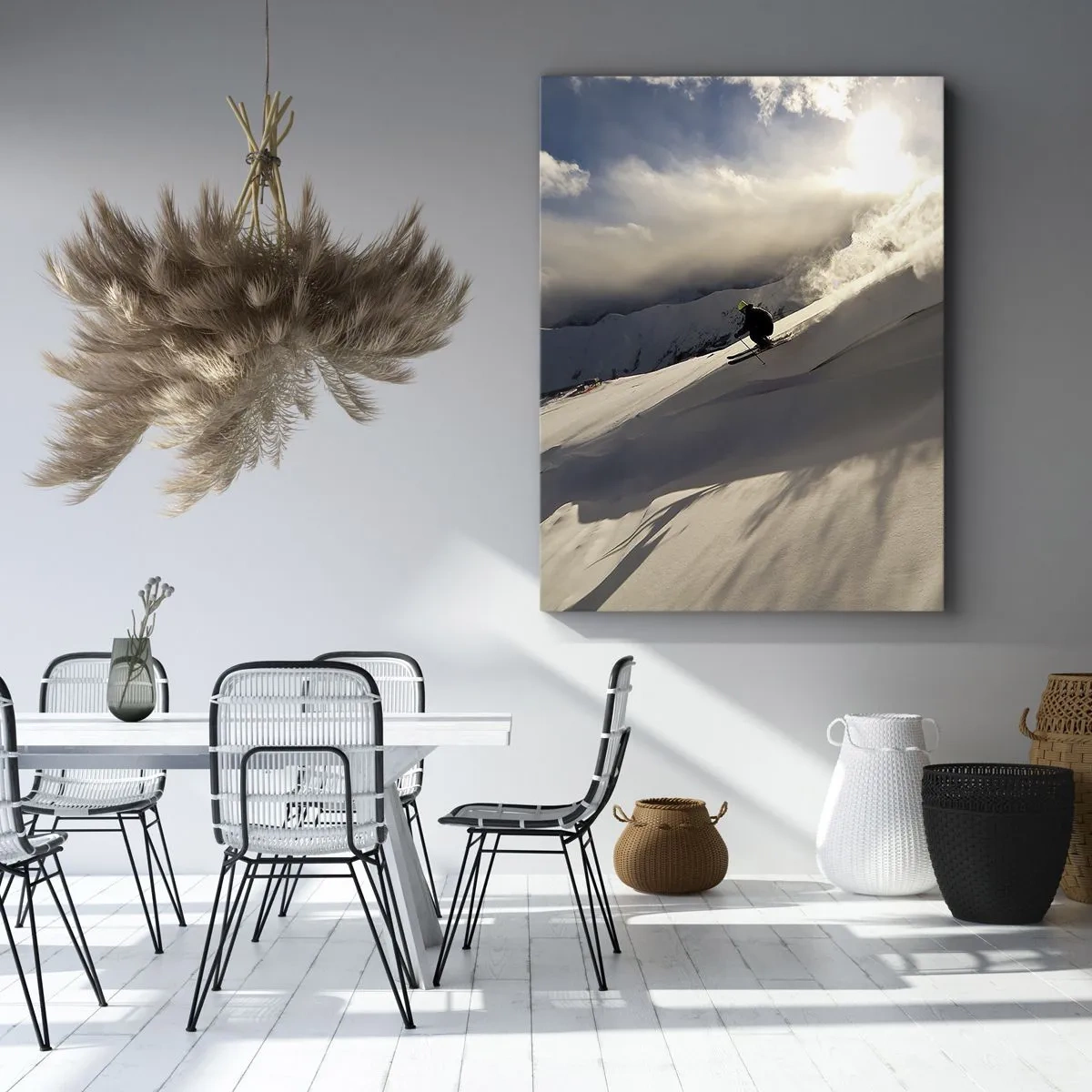 Impression sur toile - Image sur toile - Défi montagne accepté - 55x100 cm