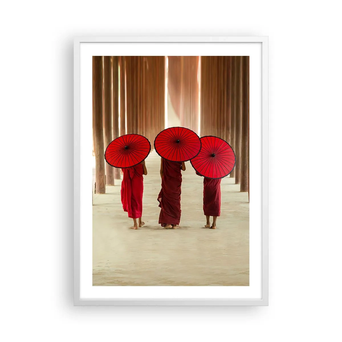 Affiche dans un cadre blanc - Poster - Sur la route du pays pure - 50x70 cm