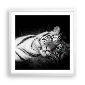 Affiche dans un cadre blanc - Poster - Sauvagerie et paix - 50x50 cm