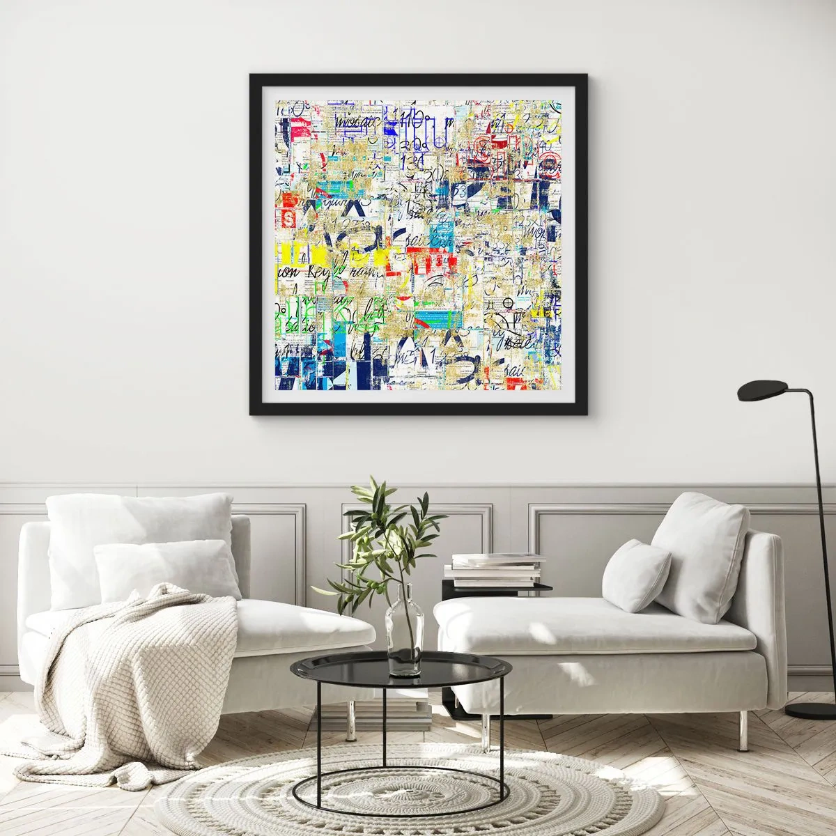 Affiche dans un cadre noir - Poster - Ca fait juste plaisir aux yeux - 60x60 cm