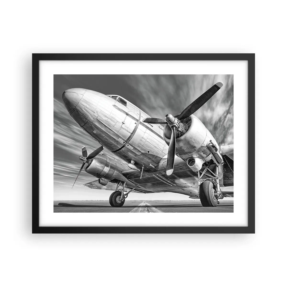 Affiche dans un cadre noir - Poster - Toujours prêt à voler - 50x40 cm