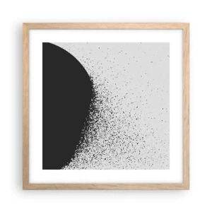 Affiche dans un chêne clair - Poster - Mouvement des molécules - 40x40 cm