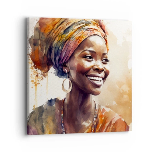 Impression sur toile - Image sur toile - reine africaine - 40x40 cm