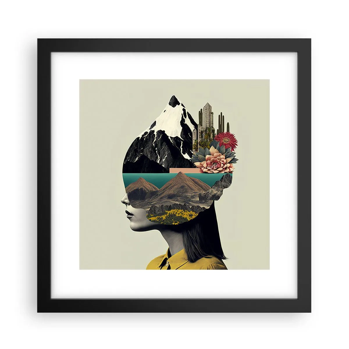 Affiche dans un cadre noir - Poster - La femme – toujours un mystère - 30x30 cm