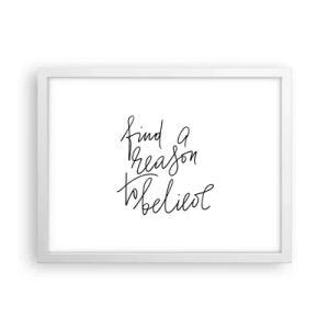 Affiche dans un cadre blanc - Poster - C'est possible - 40x30 cm