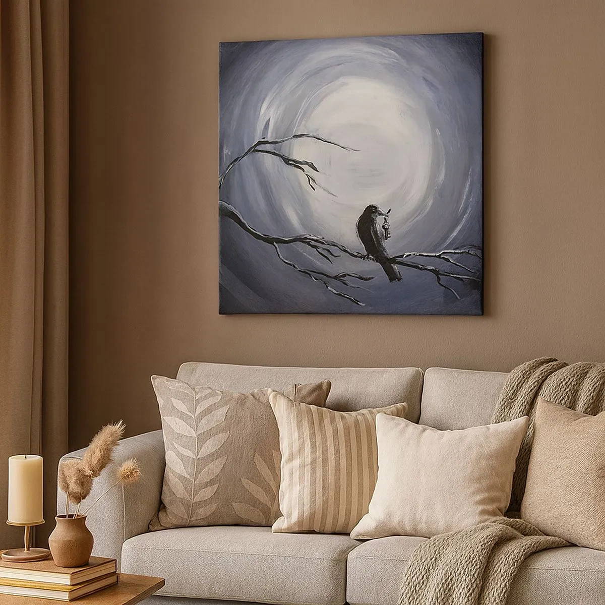 Impression sur toile - Image sur toile - La clé du mystère de la nuit - 30x30 cm