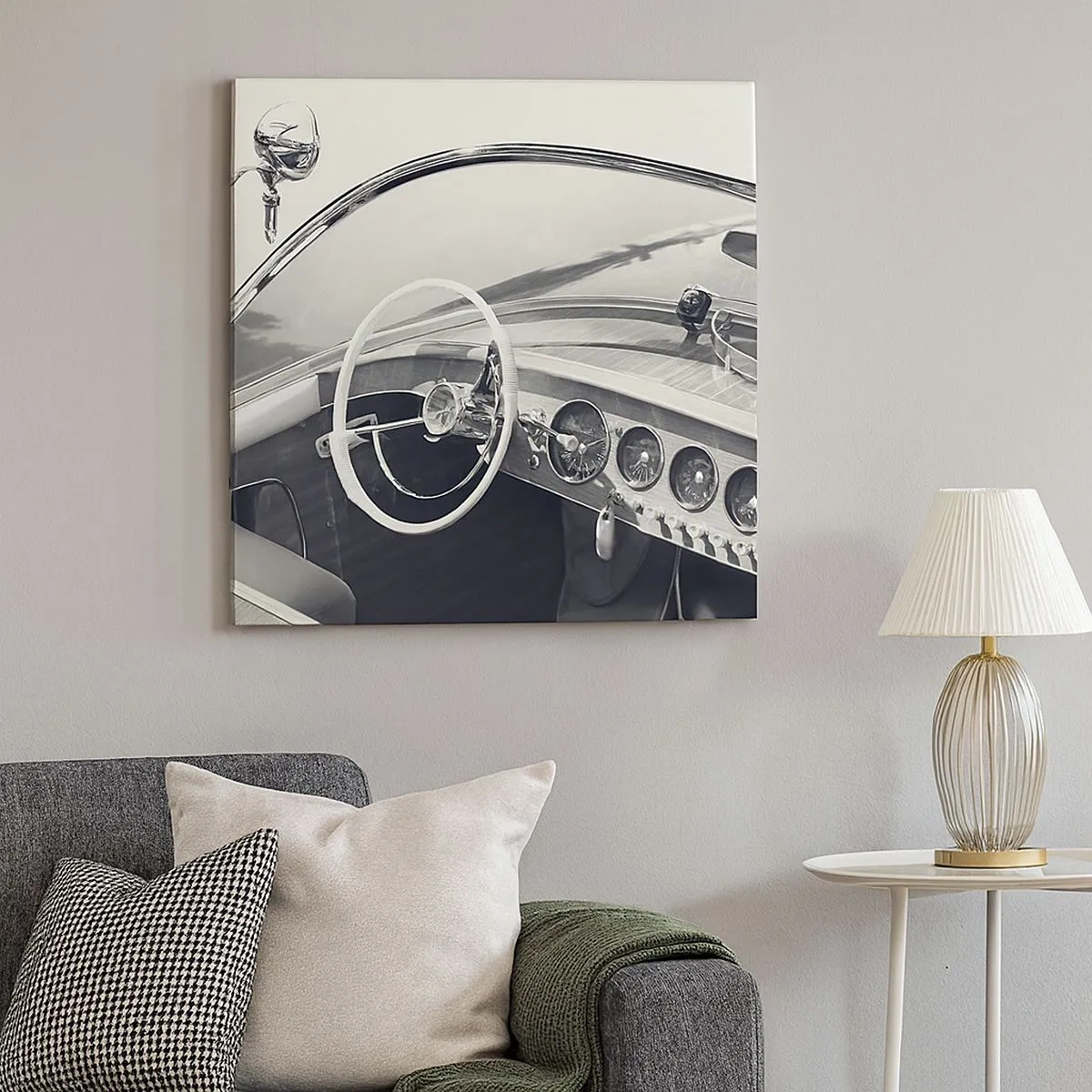 Impression sur toile - Image sur toile - Temps pour riche - 30x30 cm