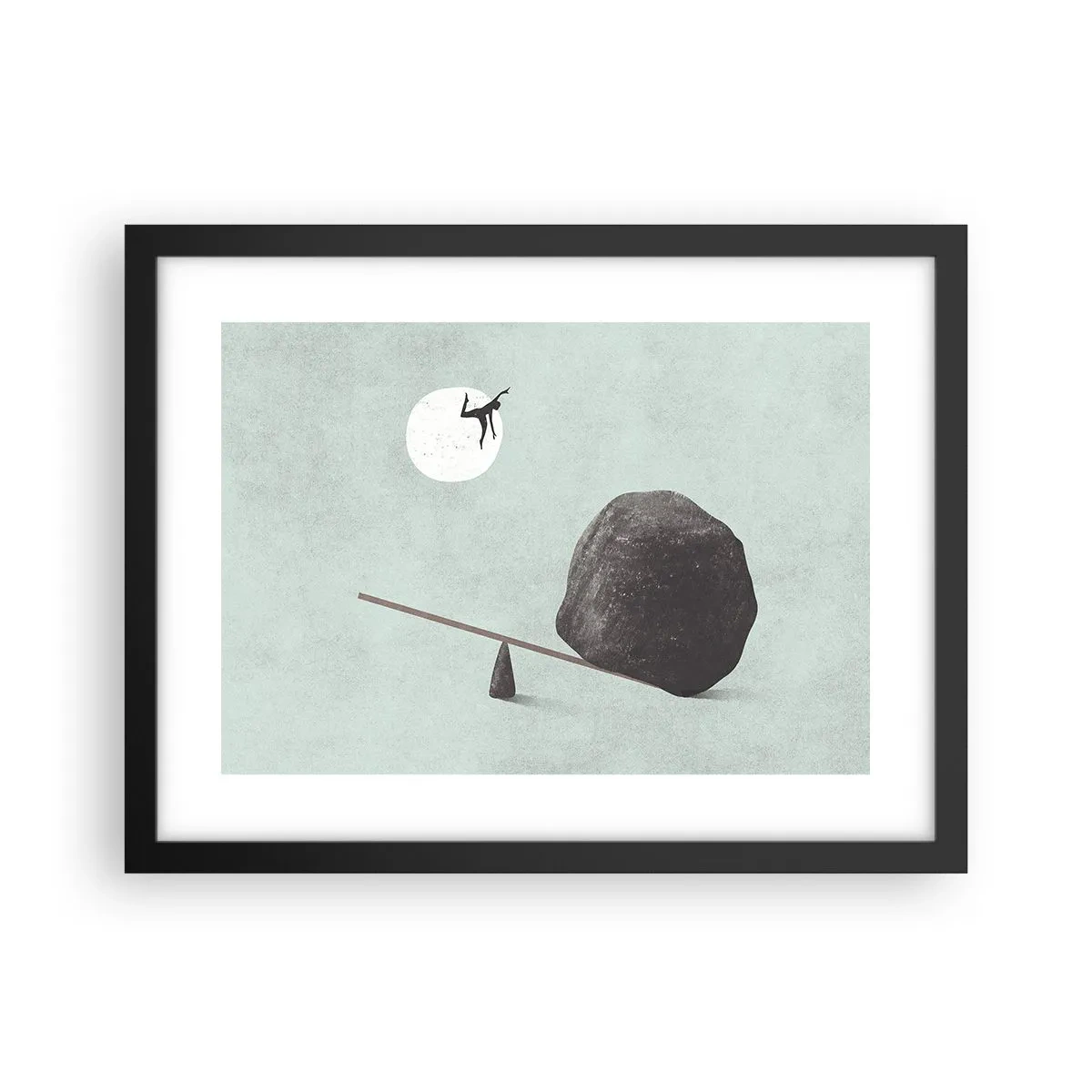 Affiche dans un cadre noir - Poster - Réalisation de ses rêves - 40x30 cm