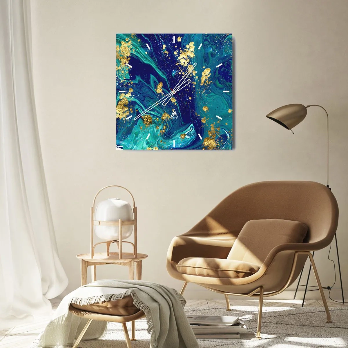 Horloge murale - Pendule murale - Les pétales du soleil - 40x40 cm