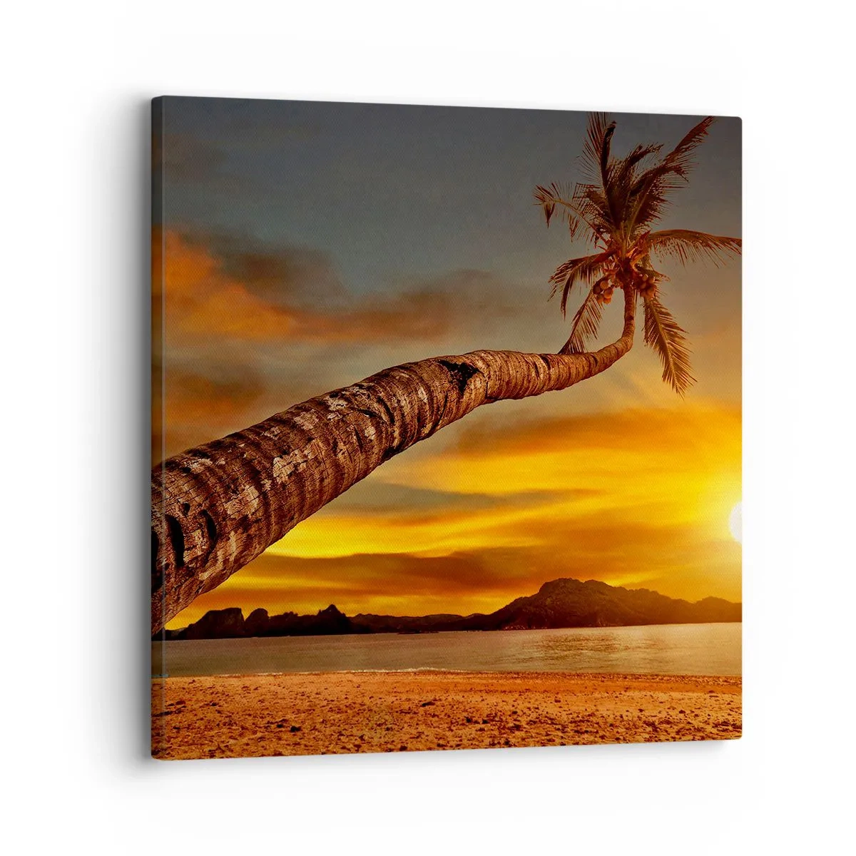 Impression sur toile - Image sur toile - Vacances exotiques, aventure caribéenne - 30x30 cm