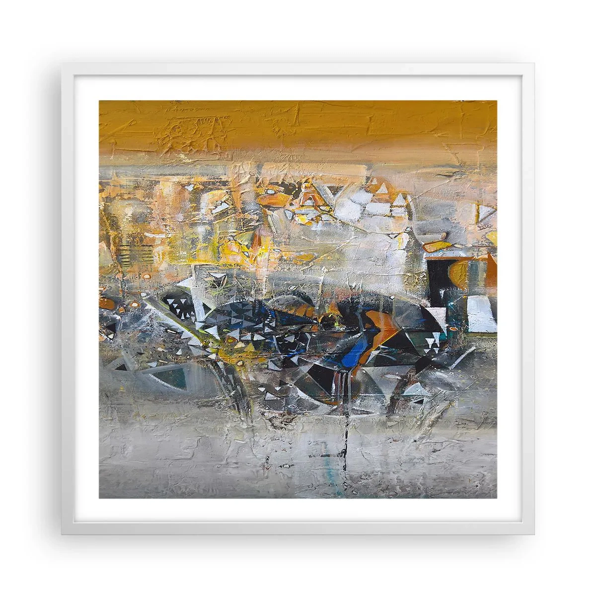 Affiche dans un cadre blanc - Poster - Tout se met en place - 60x60 cm