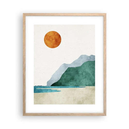 Affiche dans un chêne clair - Poster - Le paysage comme il se doit - 40x50 cm