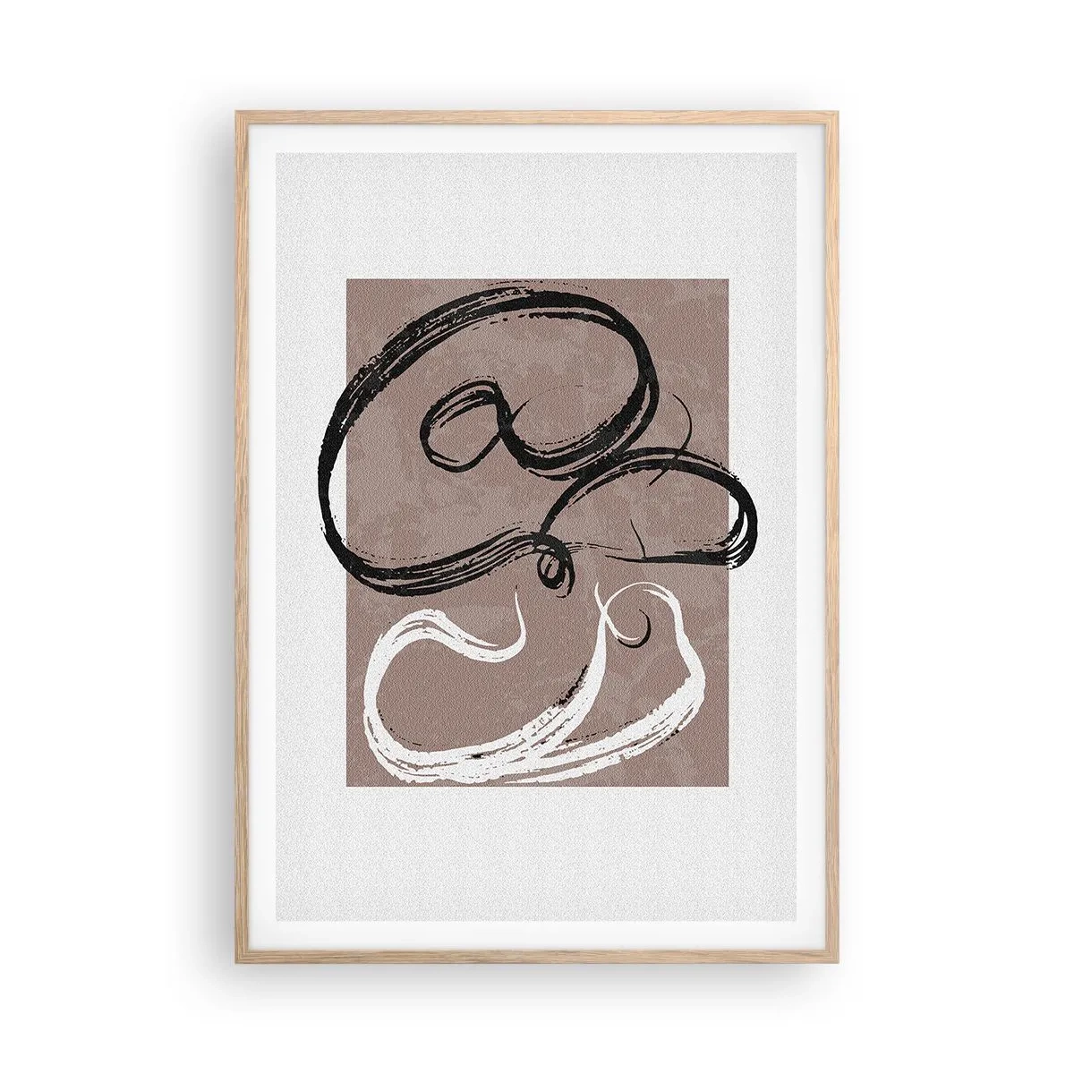 Affiche dans un chêne clair - Poster - Composition – la recherche de la plénitude - 70x100 cm