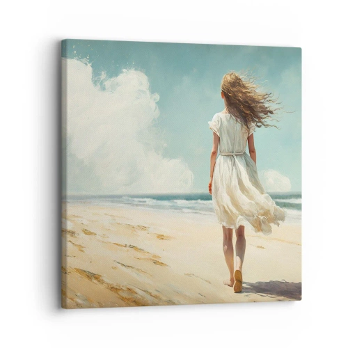 Impression sur toile - Image sur toile - Pour rencontrer le soleil et le vent - 30x30 cm