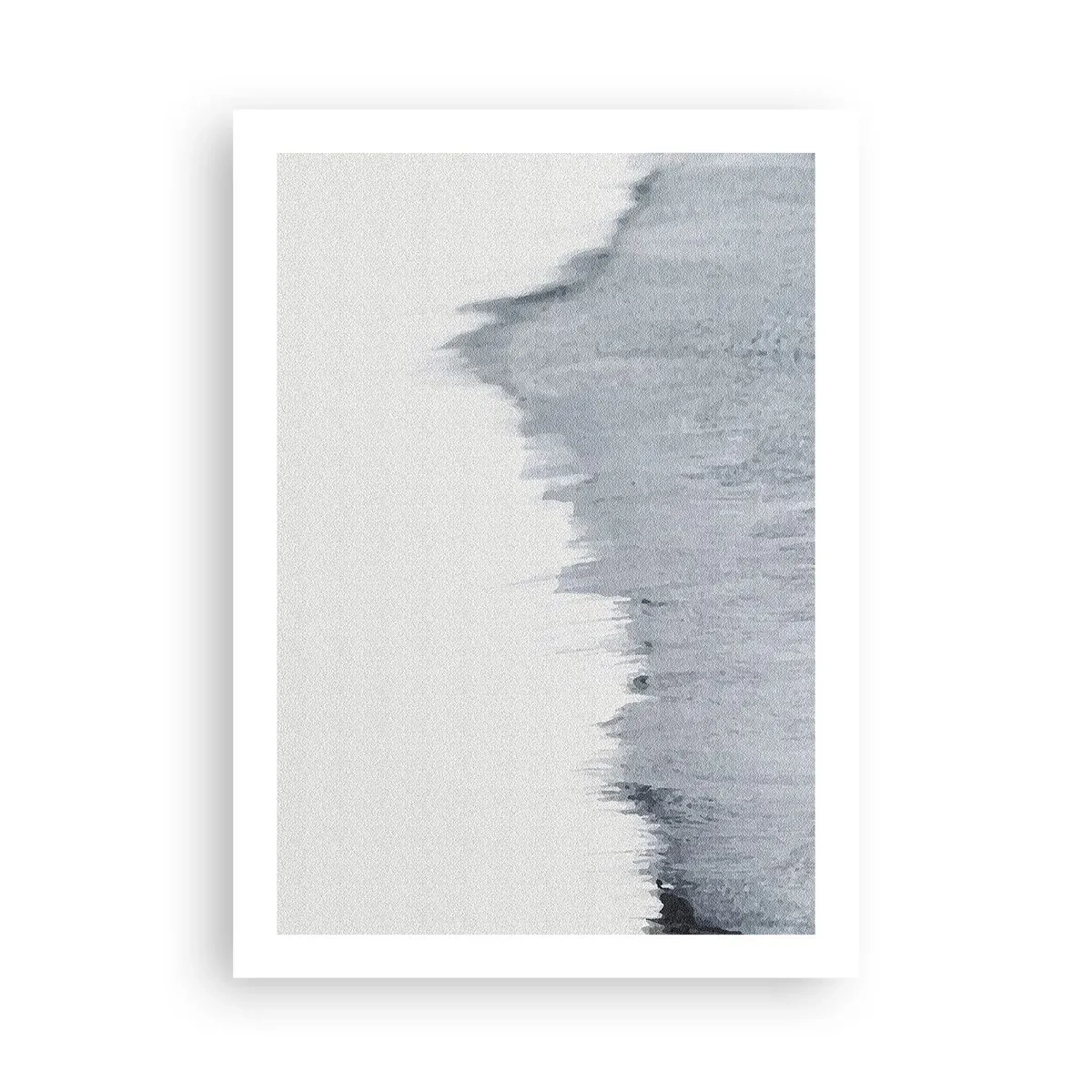 Affiche - Poster - Une composition abstraite dans des tons de gris avec des coups de pinceau dynamiques. - 50x70cm - Une esquisse mystérieuse - Décoration murale moderne pour le salon et la chambre ARTTOR