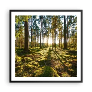 Affiche dans un cadre noir - Poster - … Derrière les sept forêts - 60x60 cm