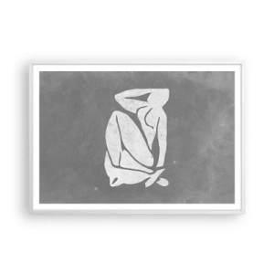 Affiche dans un cadre blanc - Poster - En pensée - 100x70 cm