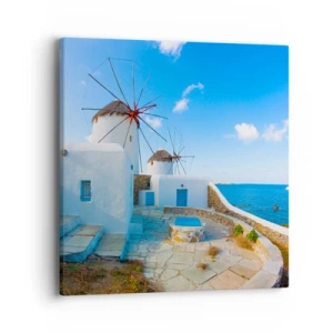 Impression sur toile - Image sur toile - Le vent bleu de la mer - 40x40 cm