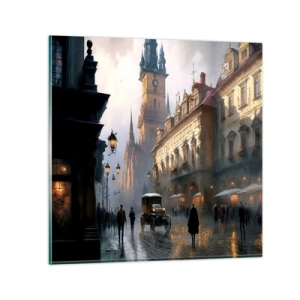 Impression sur verre - Image sur verre - Le charme d'une soirée pragoise - 30x30 cm